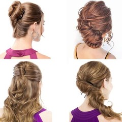 6× Hair Side Comb Set Vintage Hair Fork Clip U Shape French Twist Hair Pin Hair