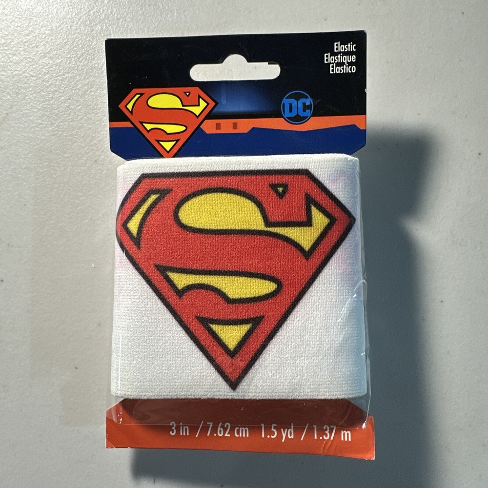 Superman Soft Elastic Band 3″ Wide x 2yds by DC Comics & Simplicity Pattern
