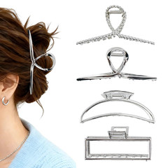 4 Pcs Large Metal Hair Claw Clips for Women, Non-Slip Claw Clips with Strong Hol
