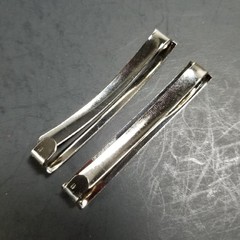 2 Vtg Goody Stay Tight Barrettes 2.5″ Silver Tone Open Metal Hair Clip Accessory