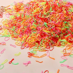 500/1000/2000Pcs Girls Colourful Disposable Rubber Band Hair Ties Headband Child