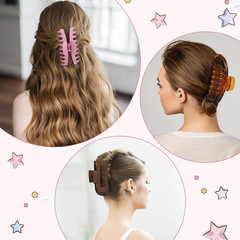 Claw Clip Hair Clip 8 Pack 4.3 Inch Rectangular Hair Clips for Women Girls Large