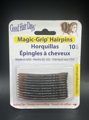 Good Hair Days Hair Pins – Plastic, U-shaped Magic Grip Hairpins, Tortoise Color