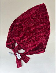 Free People NWT Velvet Maroon Triangle Head Scarf New with tag