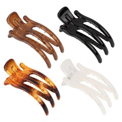 4 Pcs French Flat Hair Clips for Women, 4 Count (Pack of 1), Multicolor