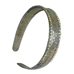 6 pieces color assorted Peace sign design Hair Headband with stones