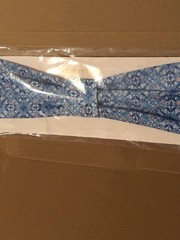 LOUVELLE AUSTRALIA 🇦🇺 SERAPHINE STRETCH HEADBAND 🔷 O/S 🔹BLUE MOSAIC 🔹RaRe