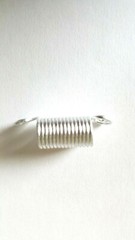 24PC Hair Coil Dreadlocks Braiding Beads Silver Color (Spring Braid)