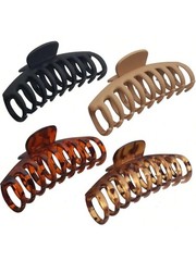 Large Hair Claw Clips Strong Hold for Thick Hair 4 Pack Matte Non Slip