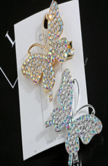 Social BUTTERFLY🦋 Fashion Jewelry IRIDESCENT 🦋 Alligator HAIR CLIP 🔥 NWT