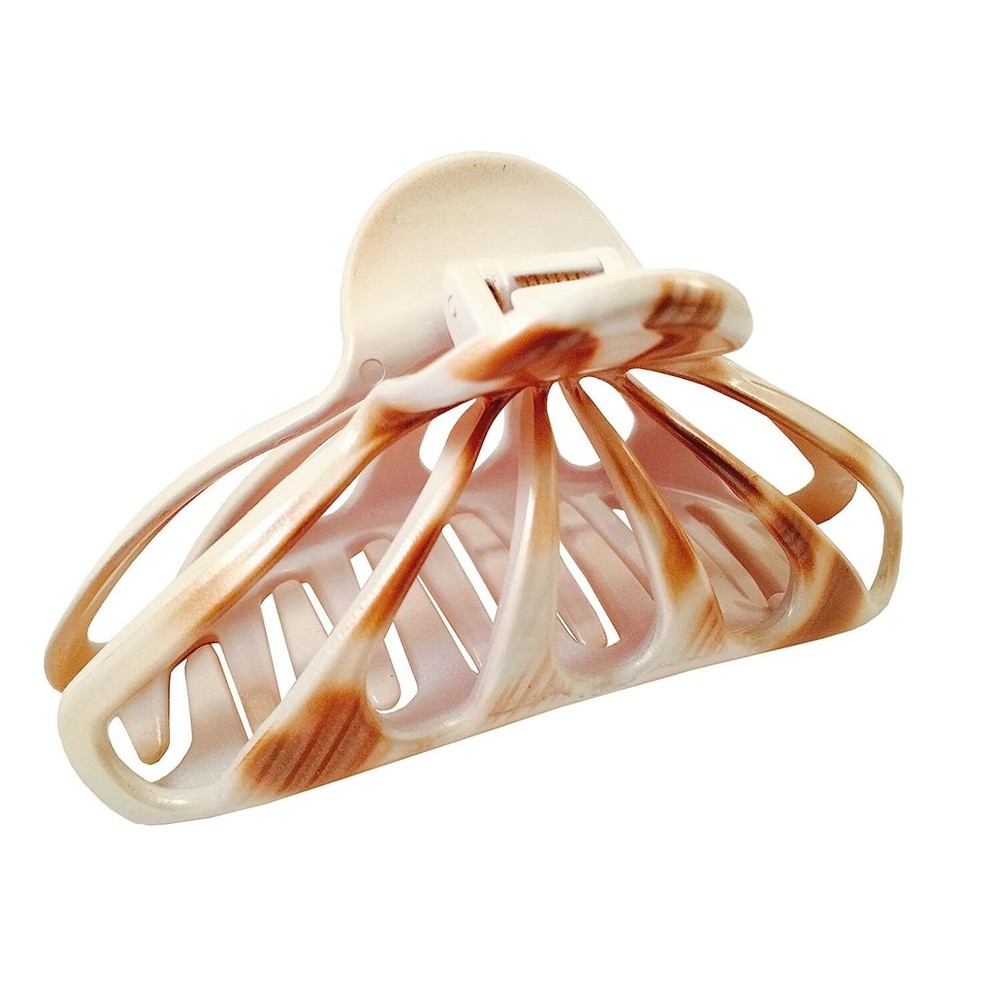Parcelona French Rain Drop 4″ Large Celluloid Jaw Hair Claw for Women