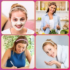 7 Pack Hot Pink Headbands for Girls Women Headbands Trendy Non Slip Hairbands Cu