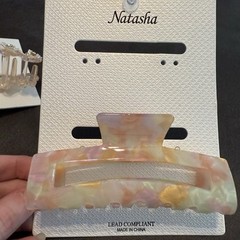 Natasha Women’s Lot of 4 Hair Claw Multicolor Aesthetic Flower Heart Trendy NWT