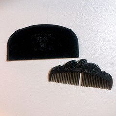 ANNA SUI Hair Comb Black vintage Discontinued Item Rare Used