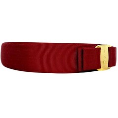 Salvatore Ferragamo headband, red, Vara ribbon, canvas,