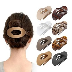 Upgraded 8 Pack French Flat Hair Clips for Women Girls, Matte Lay Neutral color