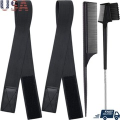 Wig Band Elastic Adjustable Lace Frontal Melt Edge Grip Non Slip 2 Pcs Set New