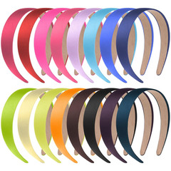 16PCS 1 Satin Headbands Multicolor Non Slip Hair Bands DIY Craft