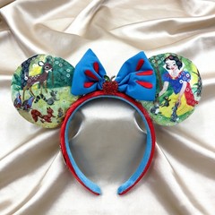 Disney- Parks Snow White 100th Headband Minnie Mouse Ears for Adult Kid