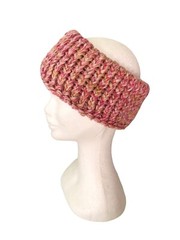 Handmade Merino Wool Blend Knit Headband – Warm Multicoloured Winter Accessory