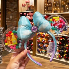 UP Grape Soda Cap Balloons Pixar Disney* Parks Minnie Mouse Ears Bow Headband US