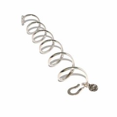 Silver Ponytail Wrap 6″ Spiral Hair Holder – Medieval Metal