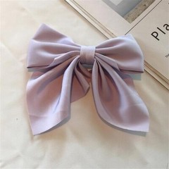 Ladies Hair Pin Elegant Solid Color Big Bow Hair Clip Women Student Uniform Suit