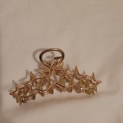 Hair Claw Clips w/ Rhinestone Accents, Solid Star Shape Claw 1PCS