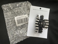 HAIR BNW STRIPE RESIN CLIP, WHBM