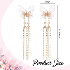 FRESHME Renaissance Butterfly Hair Clips – 2 Pcs 1 Count (Pack of 1), Gold
