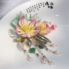 New Hanfu Hair Accessory Flower Hairpin Chinese Qipao Accessory