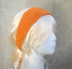 Hand Knit Headband Tie Back MANY COLOR CHOICES Head Band Women Teen Girls Cotton