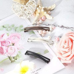 Hotop 30 Pieces Open Center Metal Barrettes Anti-slip Metal Hair Clip for Thin H