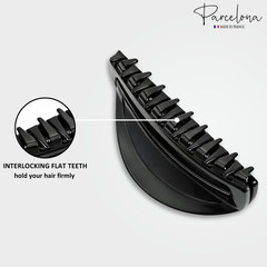 Parcelona French Thin Arch Cutout Medium 3″ Hair Claw Clips for Women Set of 2