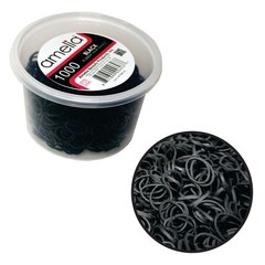 Amelia Beauty | 1000 Count 1/2″ Rubber Bands | Premium US Made Black