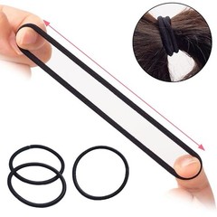 120 piece Black Hair Ties for Thick and Curly hair ponytail holder Elastic (4mm)