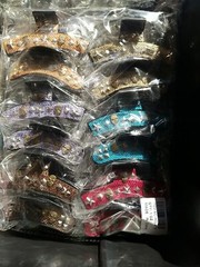Plastic Hair Claw Clips – Mixed Colors Pack of 12