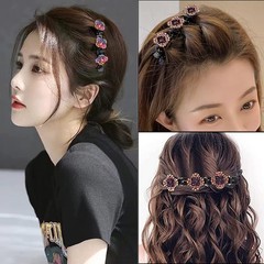 8 Pcs Hair Clips for Women Sparkling Crystal Stone Braided Hair Clips for Thi…