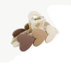 Khaki Brown White Acrylic Hair Claw Heart Shape Hair Clip Matte Jaw Clip Strong