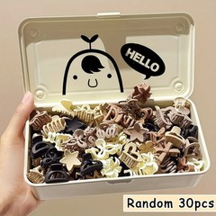 30pcs Beige Mixed Pack Small Clips, Cute Girl Accessories Perfect for Daily Use