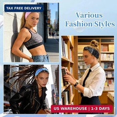 6 Pcs Yoga Workout Headbands for Women Wide Elastic Non Slip Hair Band Wrap New