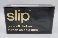 Slip 100% Pure Mulberry Silk Pull-On Ultra Soft & Gentle on Hair Black Turban