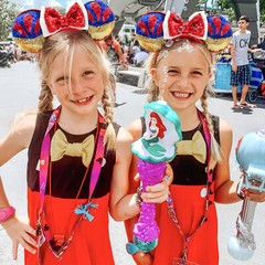 Disney.Parks Mickey Ears Snow White Princess Red Bow Headband 2025 Spangle Ear