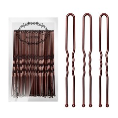 U Shaped Heavy Duty Hair Pins for Buns, 100 PCS 2.8″ Brown Hair Pins for Wome…