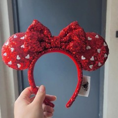 Loungefly Disney.Parks Rapunzel Cinderella Magical Minnie Ears Sequins Headband
