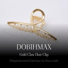 DOBIHMAX 2 Pack Large Metal Hair Claw Clips with Pearls 4.3 Inch Small, Set 4