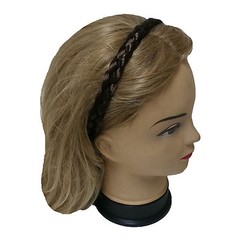 Synthetic Plaited Hair wrap Braided Headband with Elastic