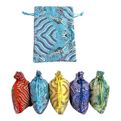 Handmade Crochet Triangle Scarf for Hair + Embroidered Satin Bag; Gift for Girl
