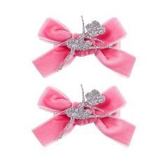 Ballet Dance Hair Clips – Silver Dance Girl-Pink Bow – 1 Count (Pack of 1) – …