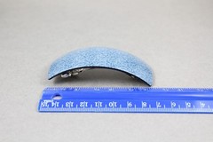 Denim pattern barrette plastic rectangle hair clip 3 1/8″ long blue jeans
